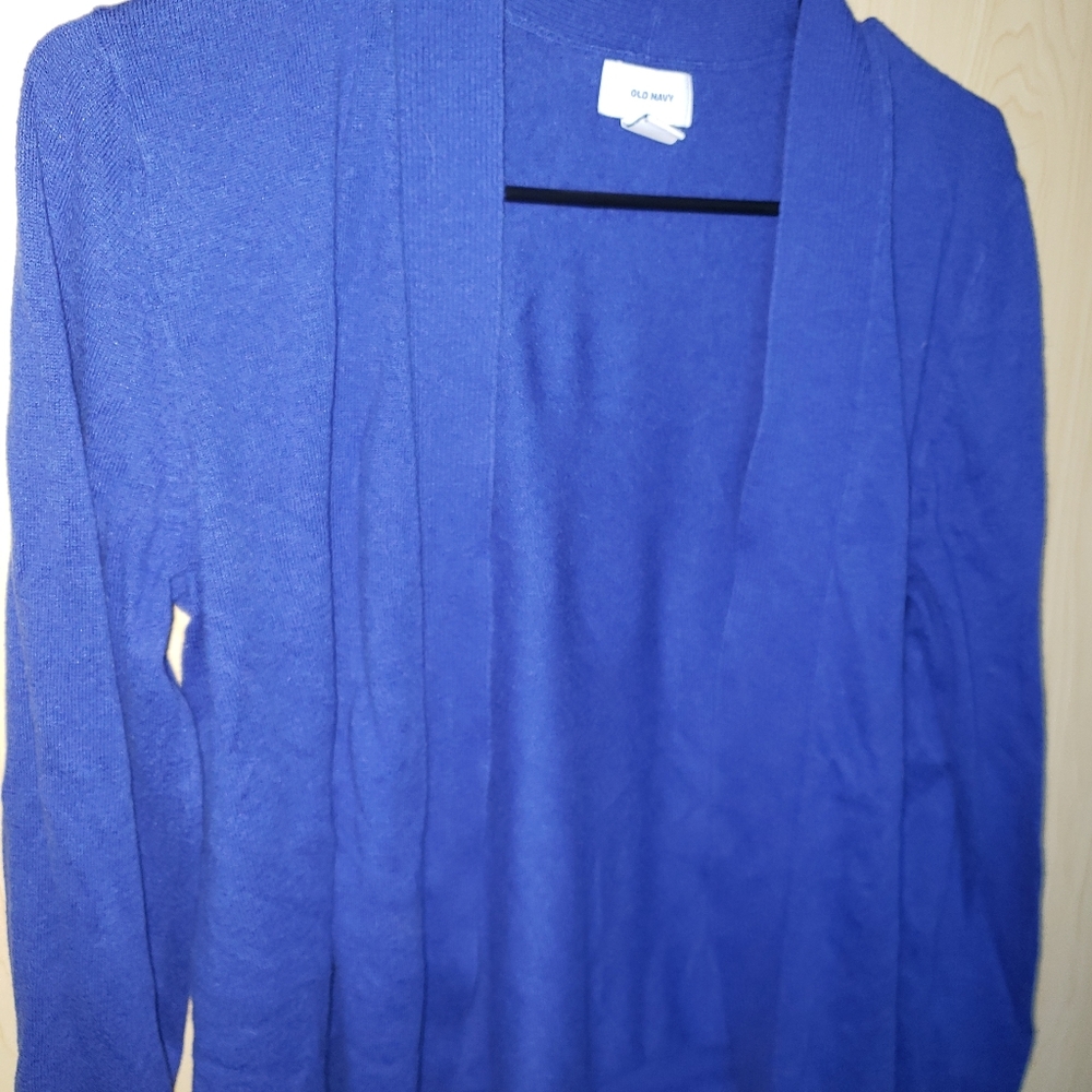 Old navy blue open cardigan